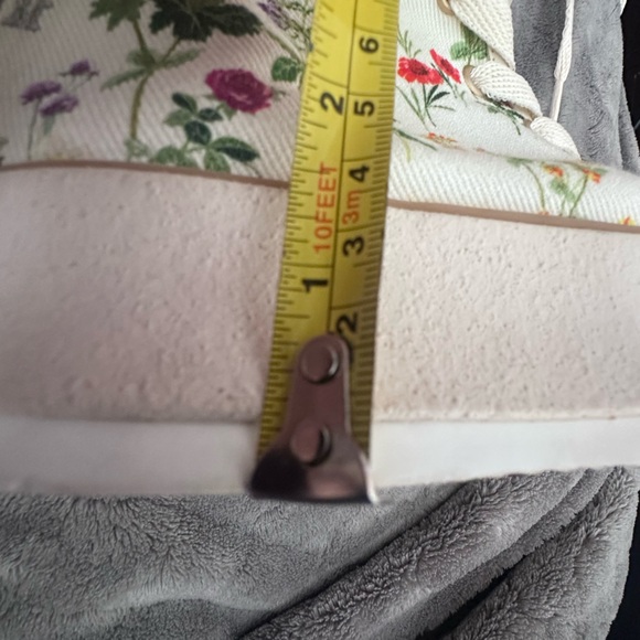 MaxMara 2024 Resort Knee High Floral Canvas Lace Up Boots EU 37 / US 7 - Picture 11 of 12